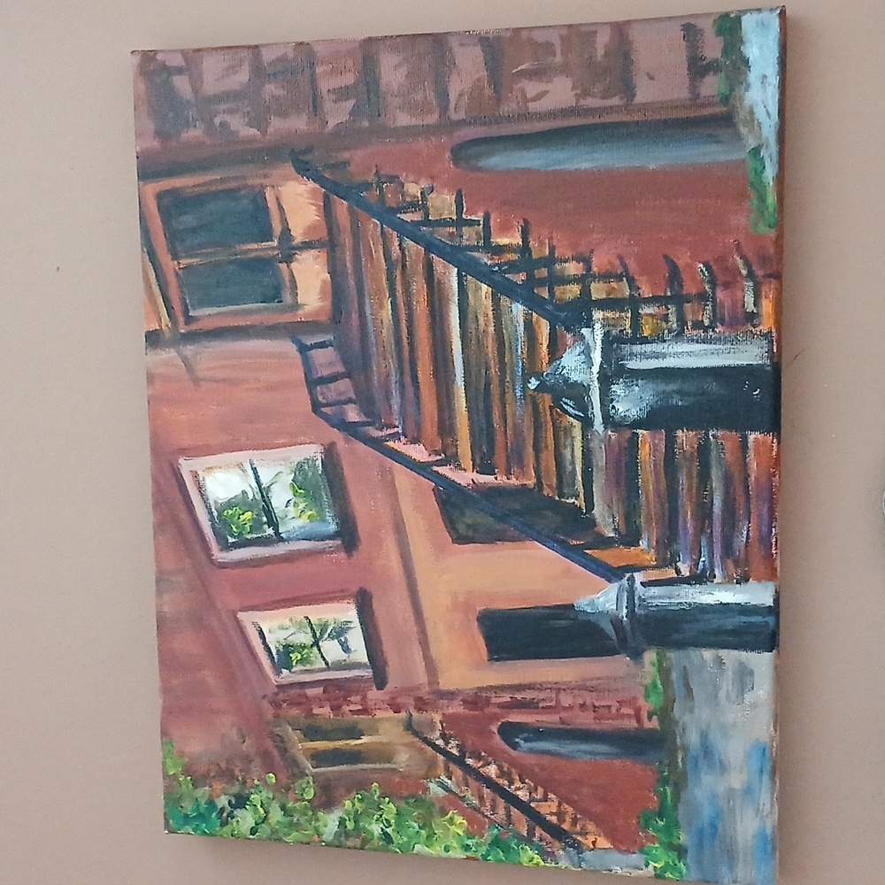 Original, Signed Oil Painting Of Rue St Denis in Montreal